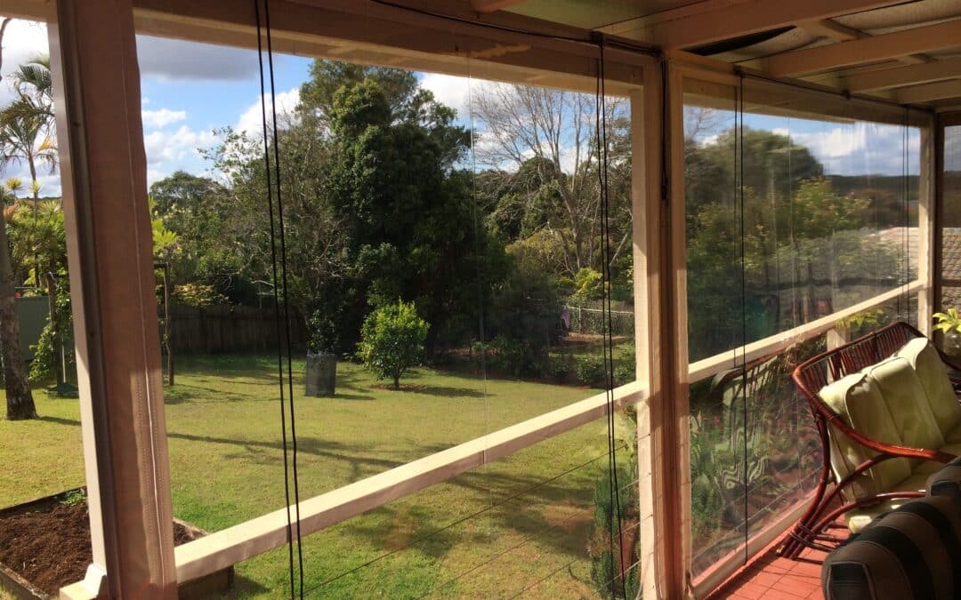 PVC Cord and Pulley Verandah Drop Awning Wollongbar NSW