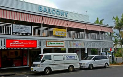 Balcony Bar & Oyster Co. Byron Bay – Guide Arm Awnings